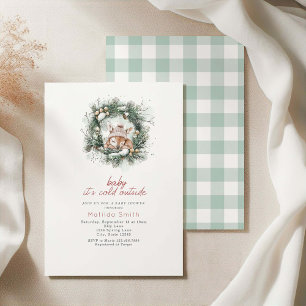 Het is koud buiten Schattigee herten Baby shower Kaart