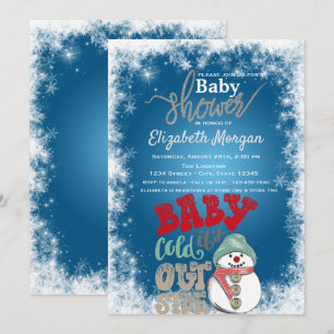 Het is koud buiten, Sneeuwpop Sneeuwvlokken Baby S Kaart