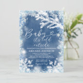Het is koud buiten Snowflake Christmas Baby shower Kaart (Staand voorkant)