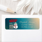 Het is koud buiten, Snowman Green Etiket (Insitu)