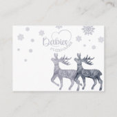 Het is koud buiten Twins Baby shower Boek Aanvraag Informatiekaartje (Achterkant)