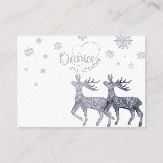 Het is koud buiten Twins Baby shower Boek Aanvraag Informatiekaartje (Achterkant)