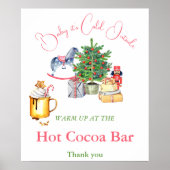Het is koud buiten Winter Hot Cocacaoband Baby sho Poster (Voorkant)