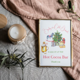 Het is koud buiten Winter Hot Cocacaoband Baby sho Poster