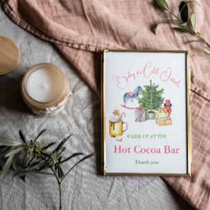 Het is koud buiten Winter Hot Cocacaoband Baby sho Poster