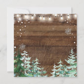 Het is koud buiten Winter Pine Forest Baby shower Kaart (Achterkant)