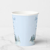 Het is koud buiten Winter Rabbit Baby shower Papieren Bekers (Rechts)