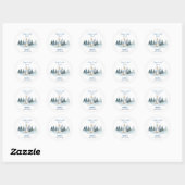 Het is koud buiten Winter Rabbit Baby shower Ronde Sticker (Vel)