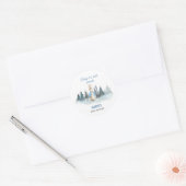 Het is koud buiten Winter Rabbit Baby shower Ronde Sticker (Envelop)