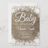 Het is koud buiten Winter Sneeuwvlok Baby Shower Kaart (Voorkant)