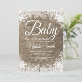 Het is koud buiten Winter Sneeuwvlok Baby Shower Kaart (Staand voorkant)