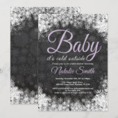 Het is koud buiten Winter Sneeuwvlok Baby Shower Kaart (Voorkant / Achterkant)