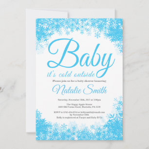 Het is koud buiten Winter Sneeuwvlok Baby Shower Kaart