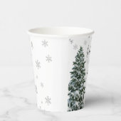 Het is koud buiten | Winter Tree Baby shower Papieren Bekers (Rechts)