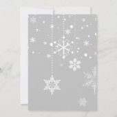 Het is koud buiten | Winter Tree Grey Baby shower Kaart (Achterkant)