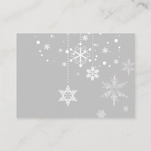 Het is koud buiten | Winter Tree Grijze Luier Raff Informatiekaartje (Achterkant)