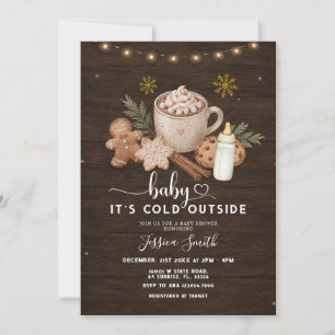 Het Is Koud Buiten Winter Warme Caca Baby Borrel Kaart
