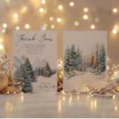 Het is koud buiten Winter Wonderland Genderneutraa Bedankkaart