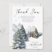 Het is koud buiten Winter Wonderland Genderneutraa Bedankkaart (Voorkant)