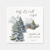 Het is koud buiten Winter Wonderland Genderneutraa Servet (Voorkant)