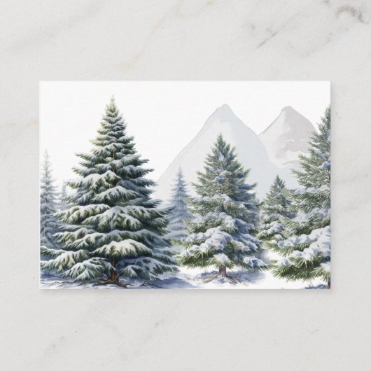 Het is koud buiten Winter Wonderland Luier Raffle Informatiekaartje (Achterkant)