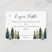 Het is koud buiten Winter Wonderland Luier Raffle Informatiekaartje (Voorkant)