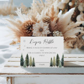 Het is koud buiten Winter Wonderland Luier Raffle Informatiekaartje