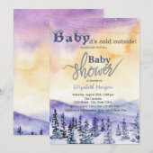 Het is koud buiten Winter Wonderland Violet Kaart (Voorkant / Achterkant)