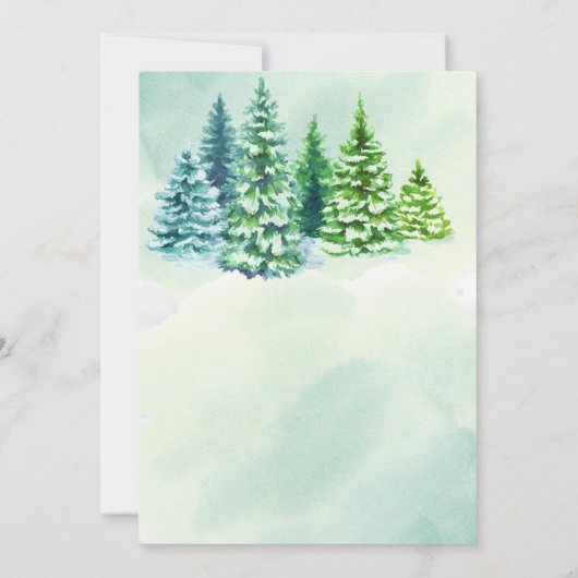 Het is Koud Buiten Winterbos Baby shower Kaart (Achterkant)