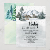 Het is Koud Buiten Winterbos Baby shower Kaart (Voorkant / Achterkant)