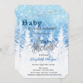 Het is Koud Buiten Wonderland Forest Baby shower Kaart (Voorkant / Achterkant)