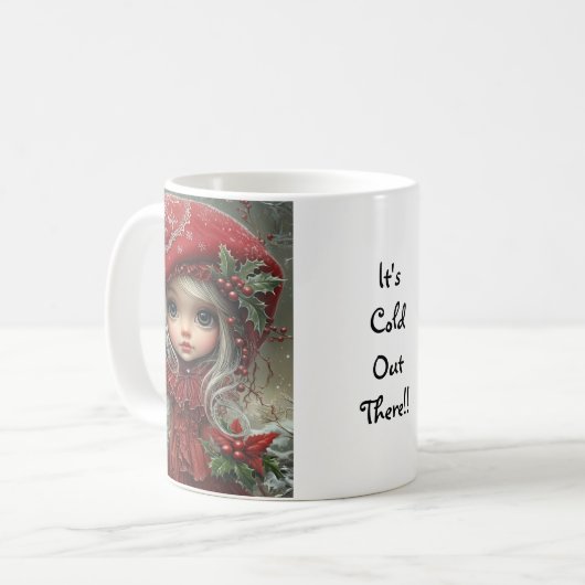 Het is koud daar #2 koffiemok (Voorkant links)