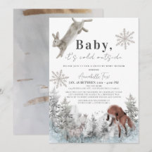 Het is koude Baby shower buiten de dieren.