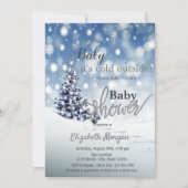 Het is koude Baby shower buiten de winterpine Kaart (Voorkant)