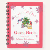 Het is Koude Buiten Roze Meisje Baby shower Guest Notitieboek (Voorkant)