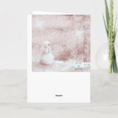 Het is koude buitenkant-Giraffe sjaal Feestdagen Kaart (Achterkant)