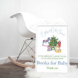 Het is Koude buitenkerstboeken voor Baby shower Poster