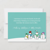 Het is koude Sticker buiten de kerstkast Notitiekaartje (Achterkant)