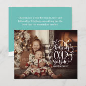 Het is koude Sticker buiten de kerstkast Notitiekaartje (Voorkant / Achterkant)