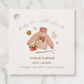 Het is koude winter kamperen kleding Baby shower Bedankjes Labels (Voorkant)