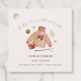 Het is koude winter kamperen kleding Baby shower Bedankjes Labels