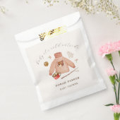 Het is koude winter kamperen kleding Baby shower Bedankzakje (Gezegeld)