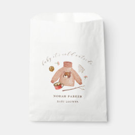 Het is koude winter kamperen kleding Baby shower Bedankzakje