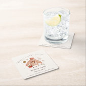 Het is koude winter kamperen kleding Baby shower Kartonnen Onderzetters (Insitu)