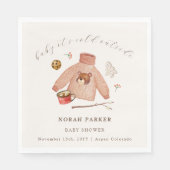 Het is koude winter kamperen kleding Baby shower Servet (Voorkant)