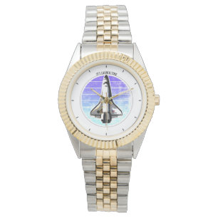 Het is lanceertijd ruimteveer Discovery Moonrise Horloge