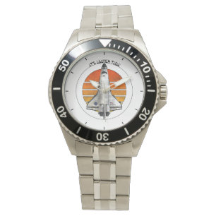 Het is lanceertijd Space Shuttle Discovery Sunrise Horloge