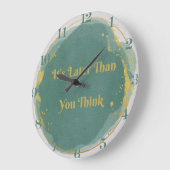 Het is later dan je denkt 10,75" grote klok (Hoek)