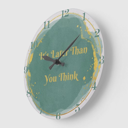 Het is later dan je denkt 10,75" grote klok (Hoek)