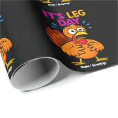 Het is Leg Day Funny Turkije Thanksgiving Vakantie Cadeaupapier (Rol Hoek)